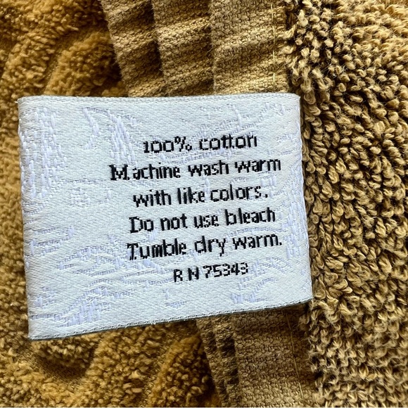 Y2K Wellesley Manor Geometric Sculpted Bath Towel Gold Green MCM Vibes Brazil - Picture 11 of 11